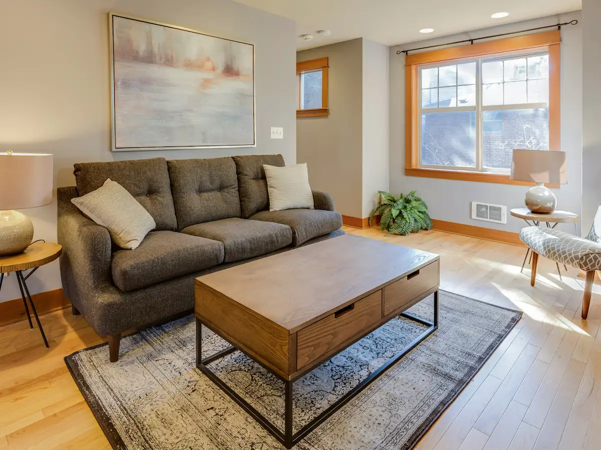 Quiet seating area in a comfortable home
